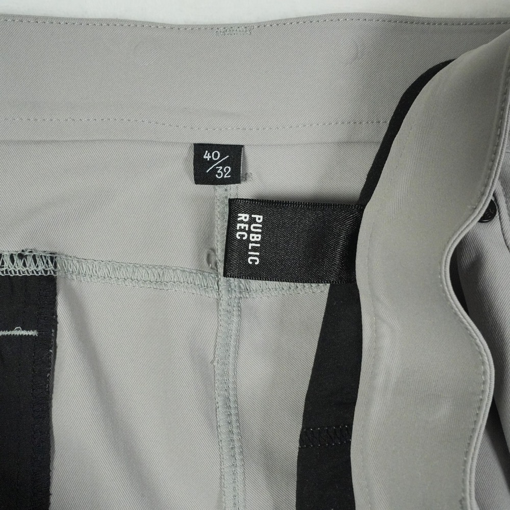Public Rec Men's All Day Pants Light Gray Chino Actual Size 40x30 Stretch - Picture 3 of 8